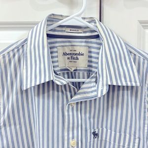 Abercrombie & Fitch Shirt Blue Stripes S
